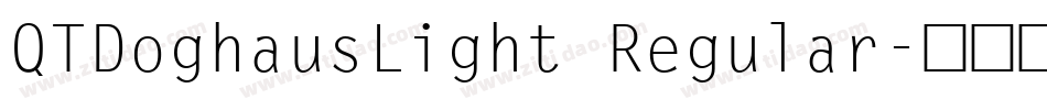 QTDoghausLight Regular字体转换